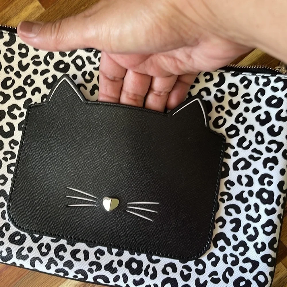 Kate Spade Meow Cat Zip With Side Pouch IPad Case. P/A1477/M